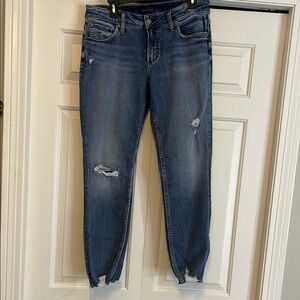 Silver Jeans Blue Ankle Cropped Denim
